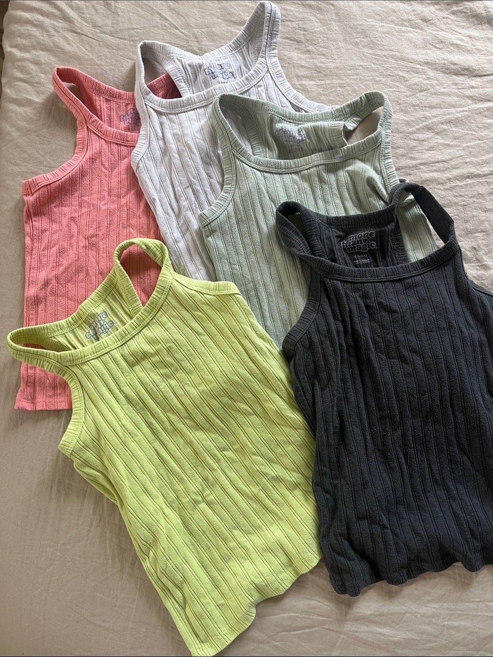 Kids Ribbed Tank & Short Set - Multiple Colors - Picture 2 of 3